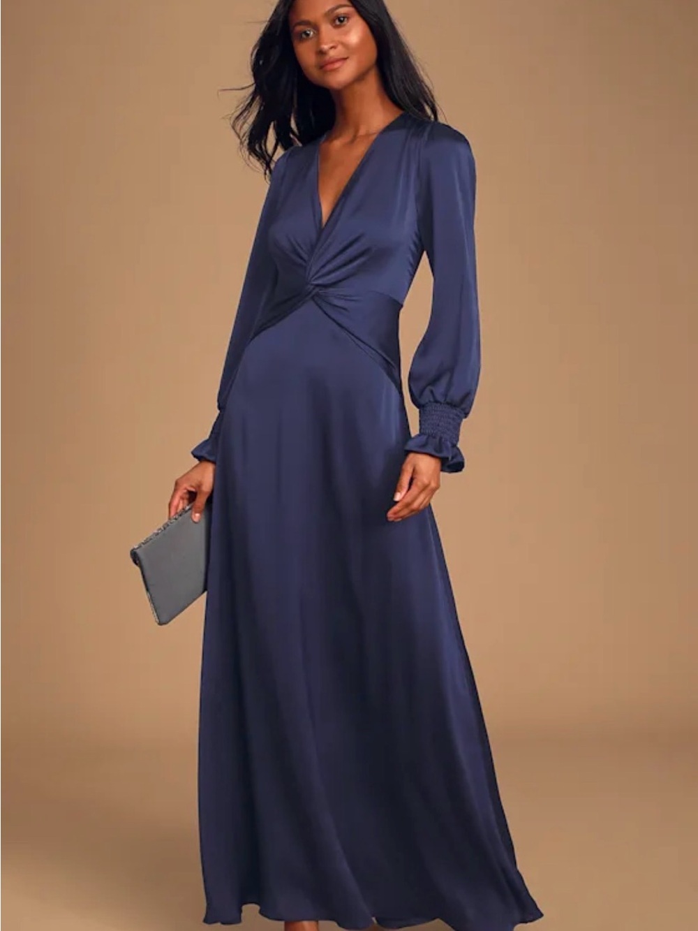 Ivivva Navy Twist-Front Long Maxi Dress